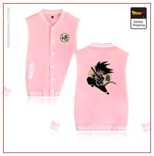 Teddy Jacket Dragon Ball Z Goku Small ( Pink & White) pink and white / S Official Dragon Ball Z Merch