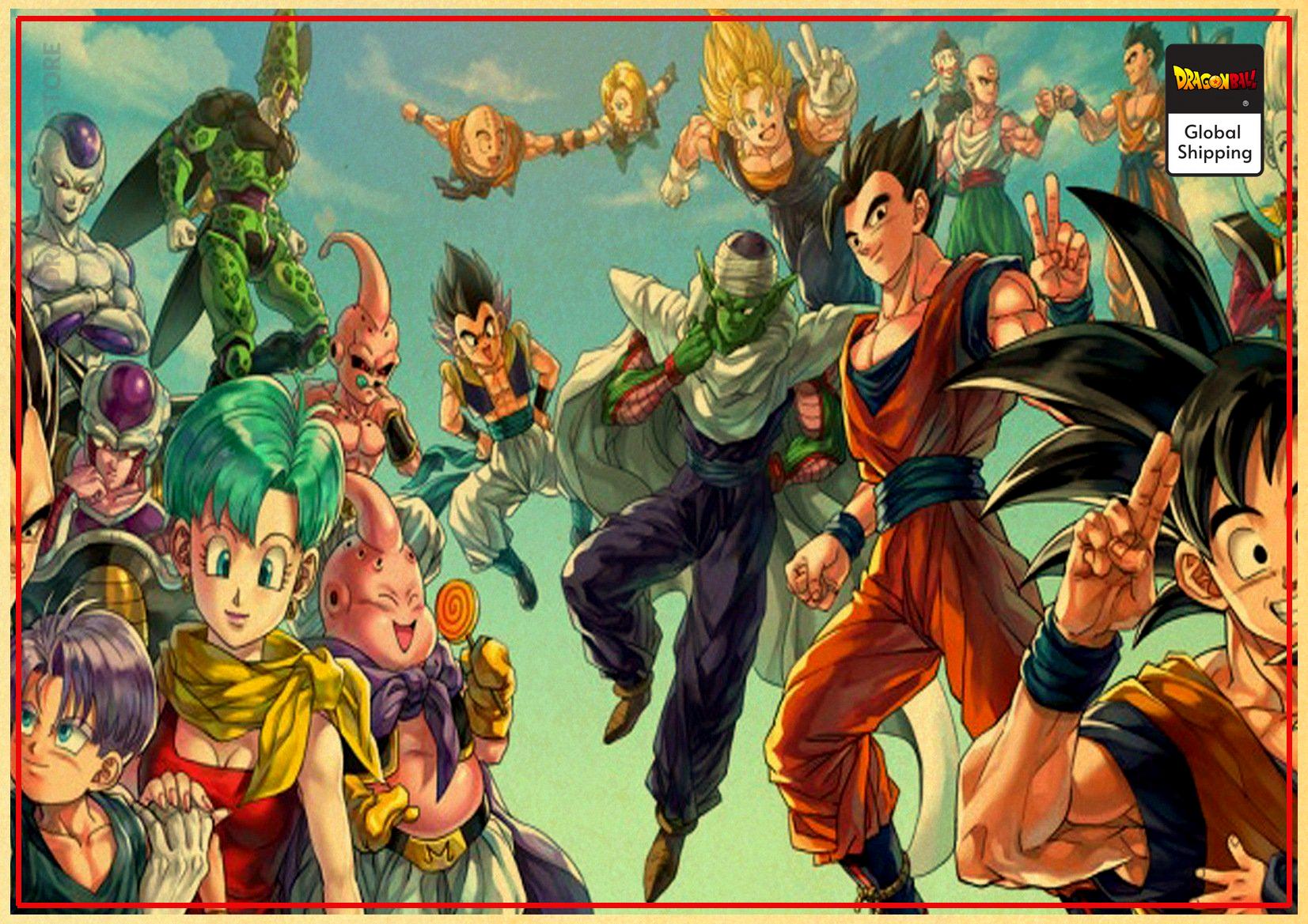 Dragon Ball Z Poster  Mashup Small Official Dragon Ball Z Merch