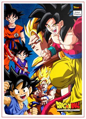 Dragon Ball Poster Goku Evolutions Default Title Official Dragon Ball Z Merch