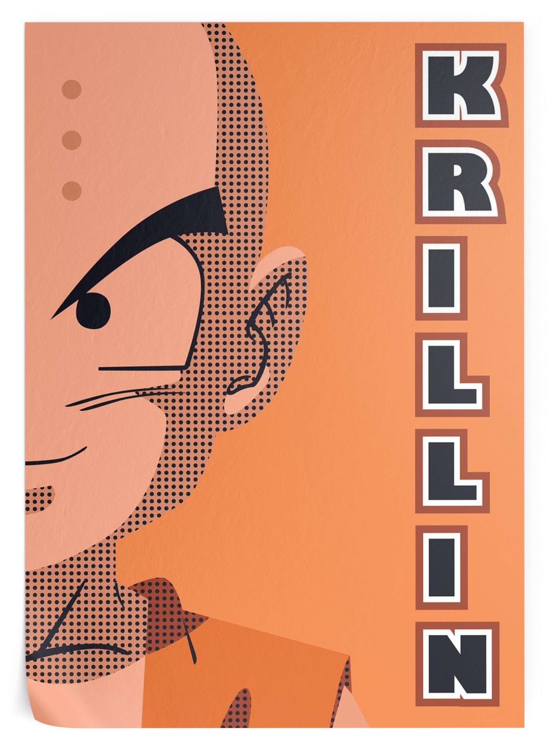 Dragon Ball Z Poster Krilin (Flat Design) 35 x 50 cm / 12 Official Dragon Ball Z Merch