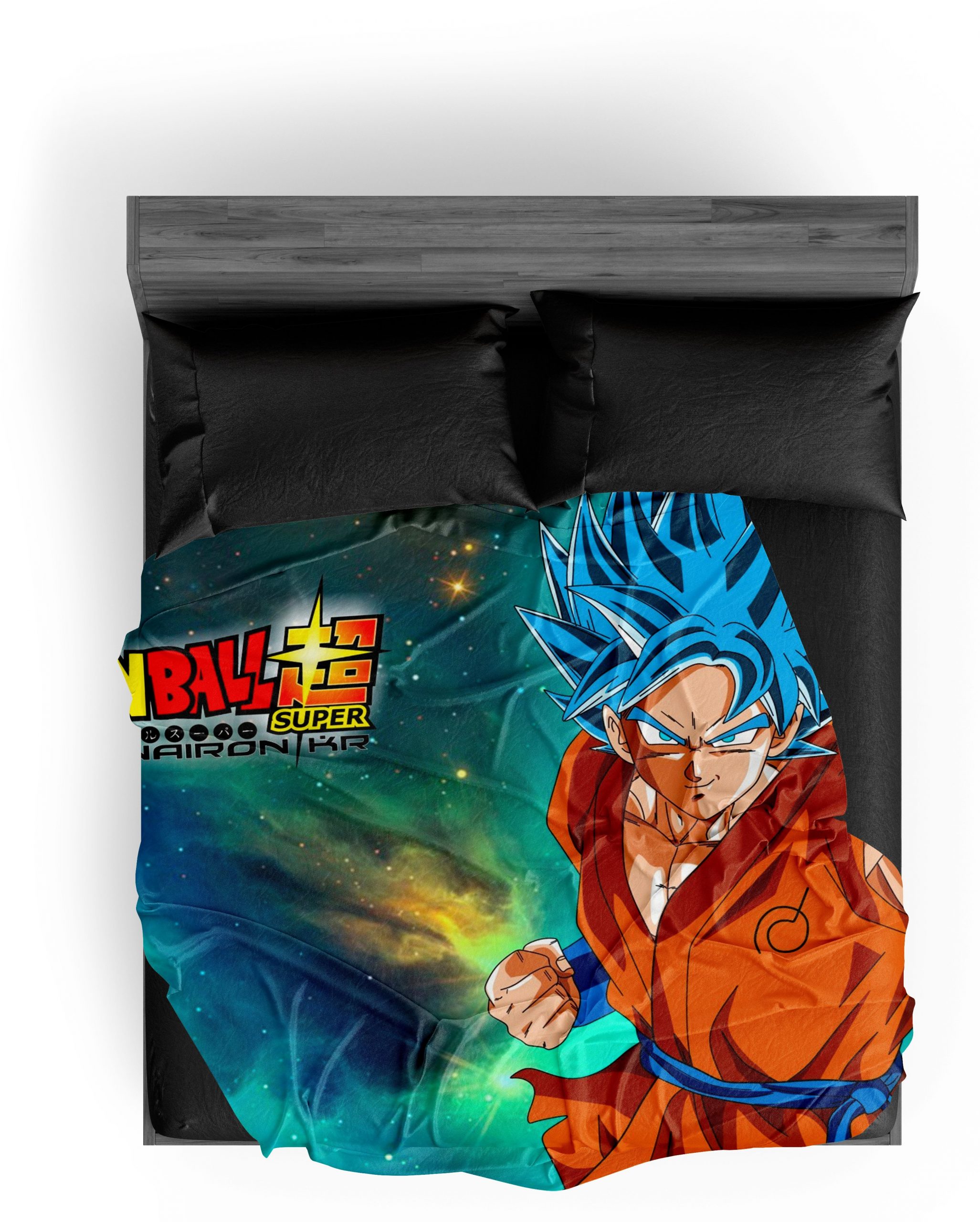 Dragon Ball Super Blanket Goku Shape SSJ Blue 20 / 150X200cm Official Dragon Ball Z Merch