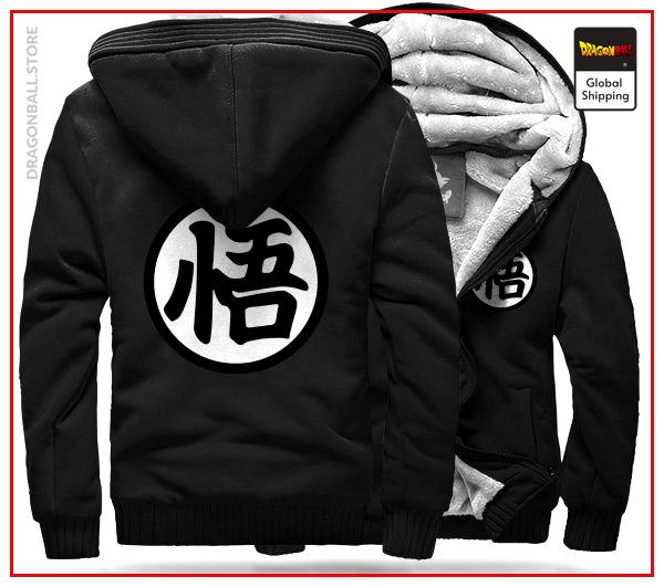 DBZ Fleece Jacket Kanji "Go" (Black) BLACK / M Official Dragon Ball Z Merch