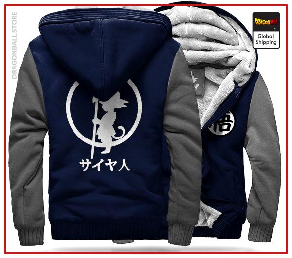DBZ Fleece Jacket Blue & Grey Blue & Grey / S Official Dragon Ball Z Merch