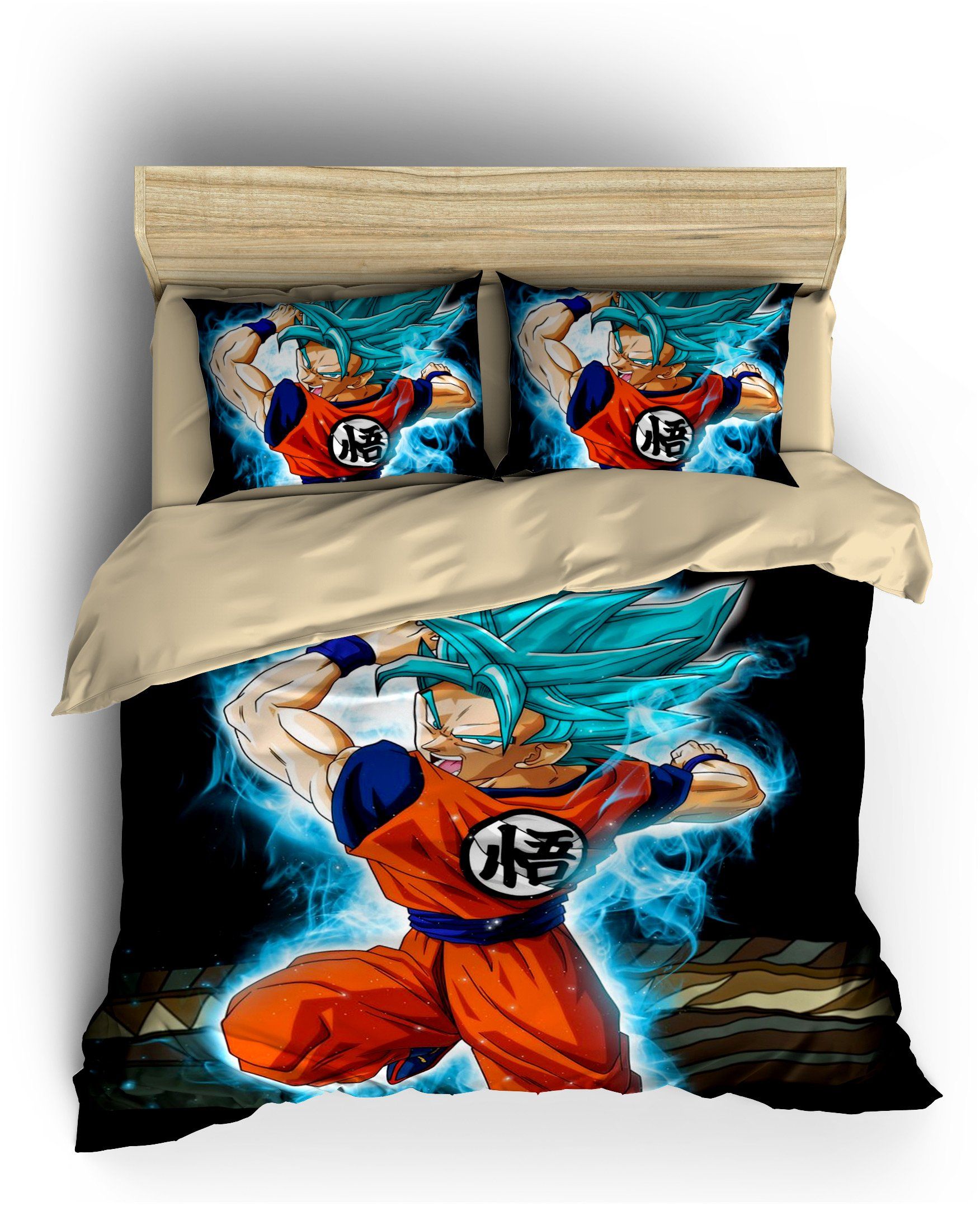 Comforter Cover DBS  Goku Blue Attack Single - US (173x218cm) Official Dragon Ball Z Merch