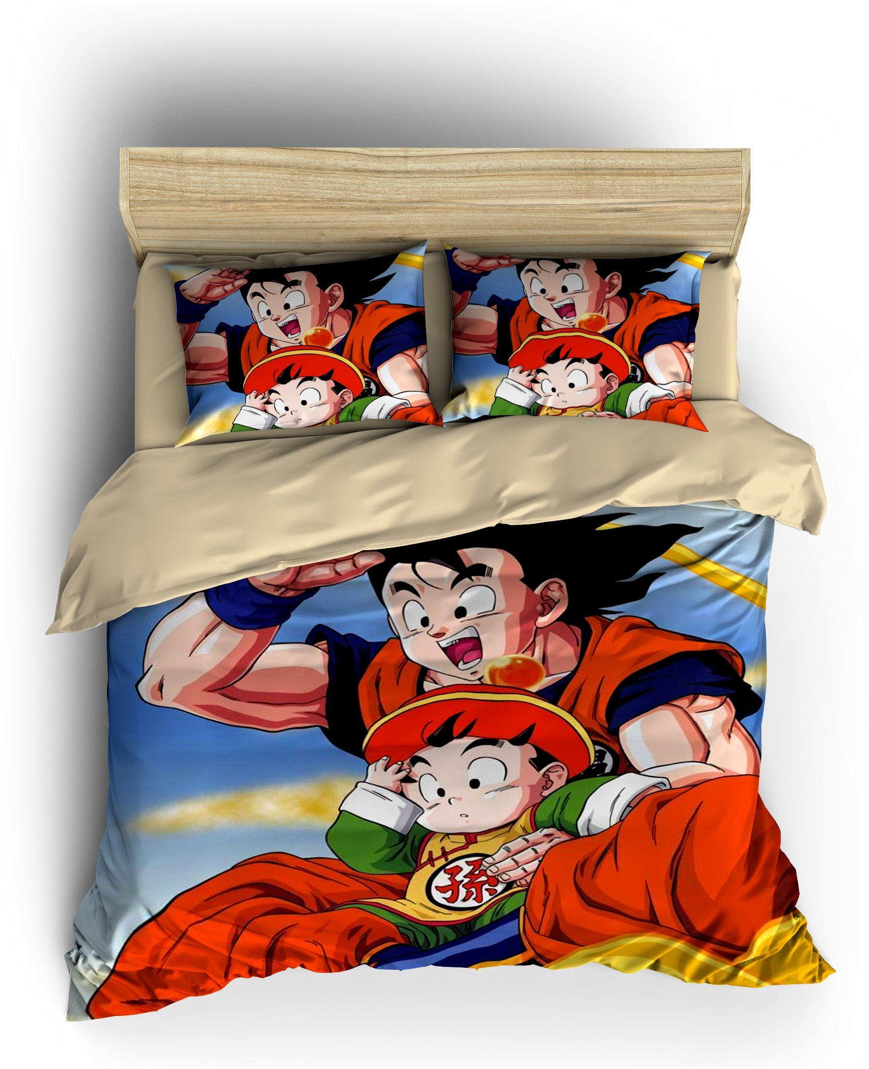 Comforter Cover DBZ  Goku & Gohan Single - AU (140x210cm) Official Dragon Ball Z Merch