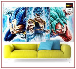 Wall Art Canvas Dragon Ball Vegeto Small - 30x45 cm (x3) / Without frame Official Dragon Ball Z Merch