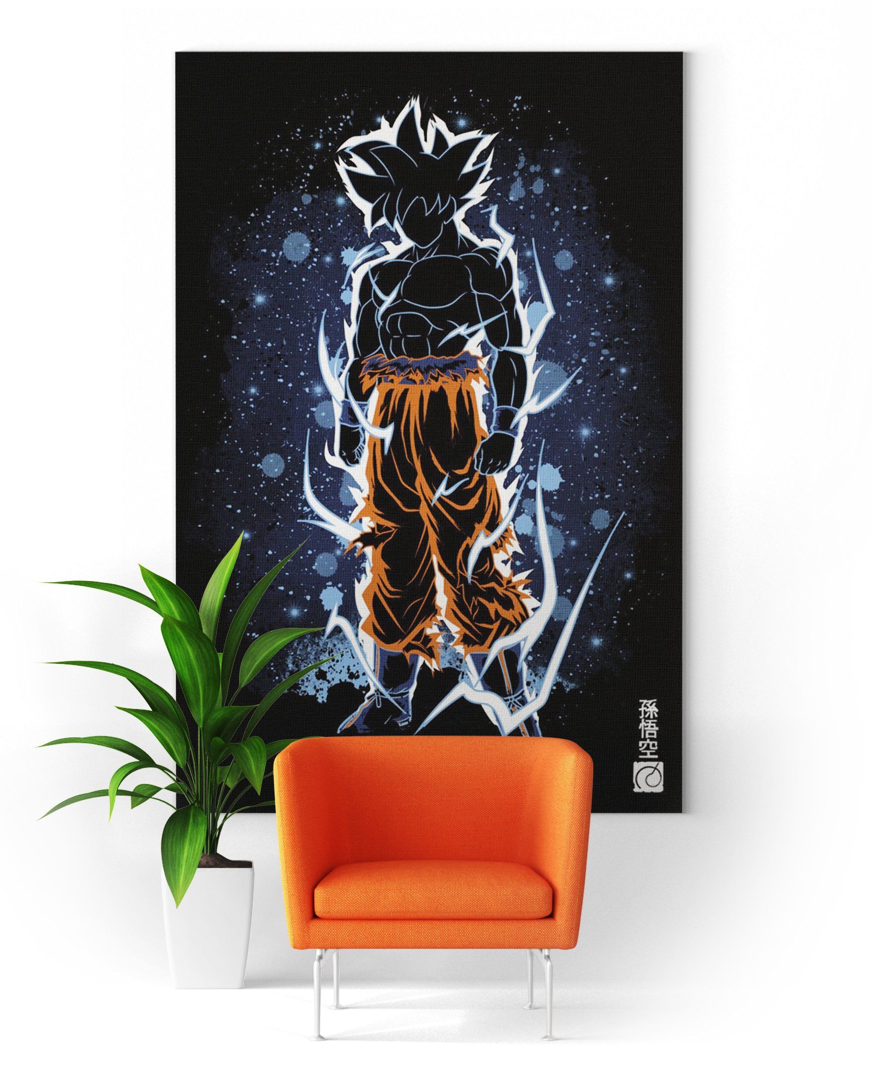 Dragon Ball Super Wall Art Canvas Goku Ultra Instinct Small - 35x50 cm / Without frame Official Dragon Ball Z Merch