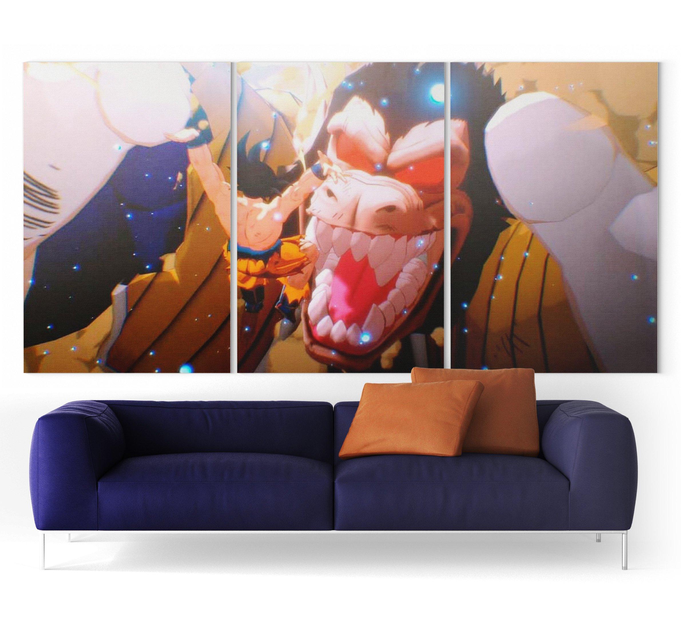 Dragon Ball Z painting Oozaru Small - 30x45 cm (x3) / Without frame Official Dragon Ball Z Merch