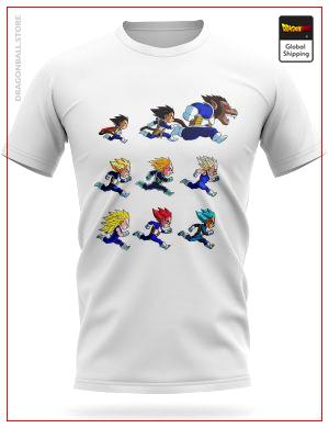 Dragon Ball T-Shirt Vegeta Transformations S Official Dragon Ball Z Merch