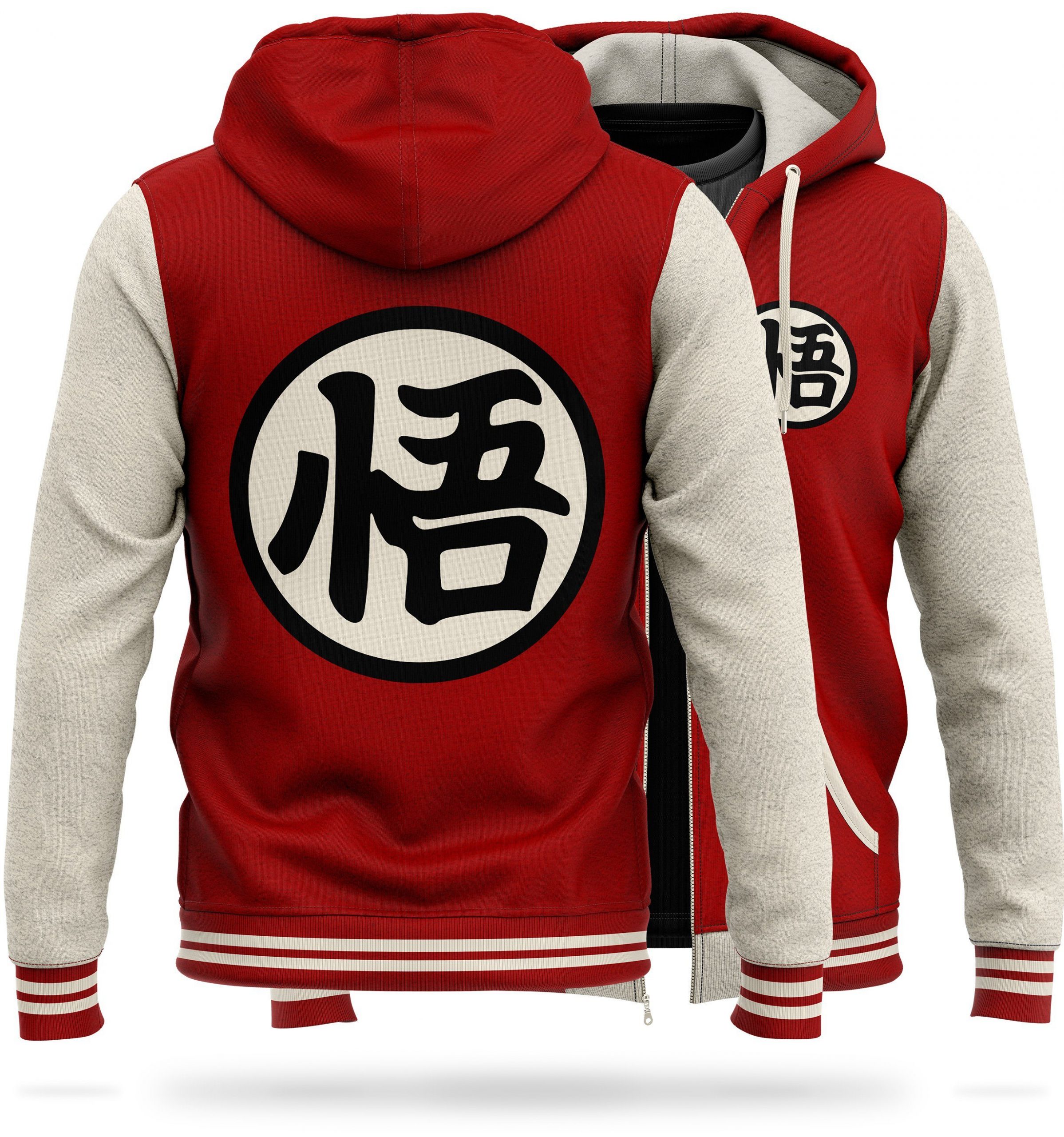 DBZ Fleece Jacket Kanji "Go" (Red) M Official Dragon Ball Z Merch