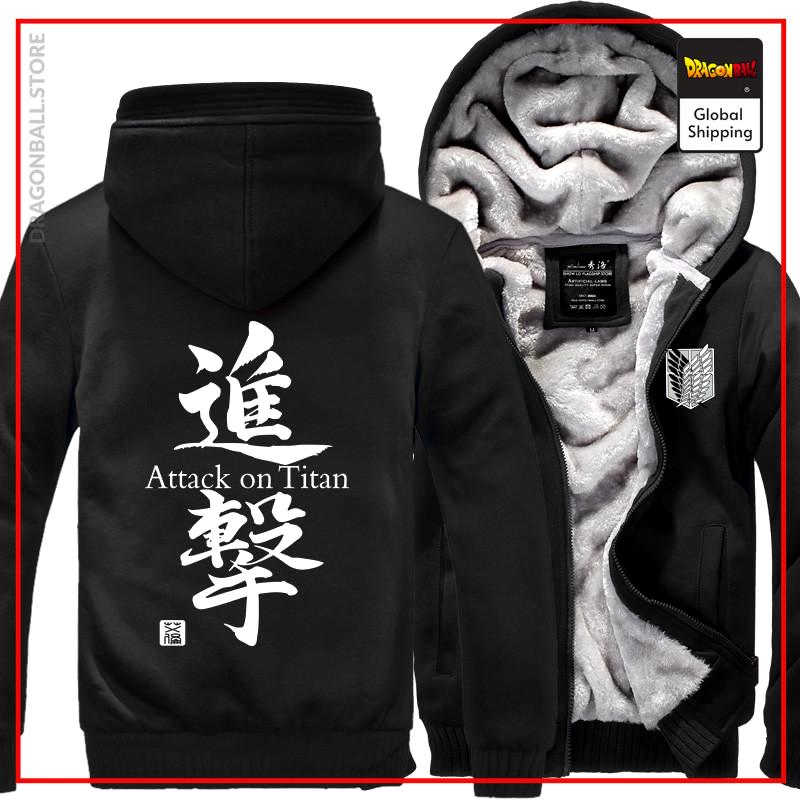 Attack on Titan Jacket DBM2806 All Black / S Official Dragon Ball Merch