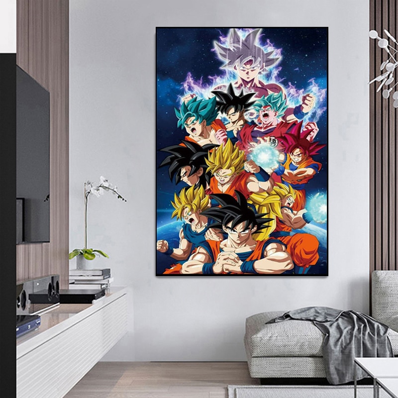 Tableau Dragon Ball Z Vegeta  Anime canvas painting, Canvas art