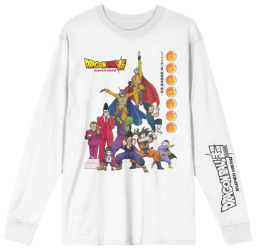 bioworld unisex t shirts dragon ball super super hero group poster art long sleeve - Dragon Ball Store