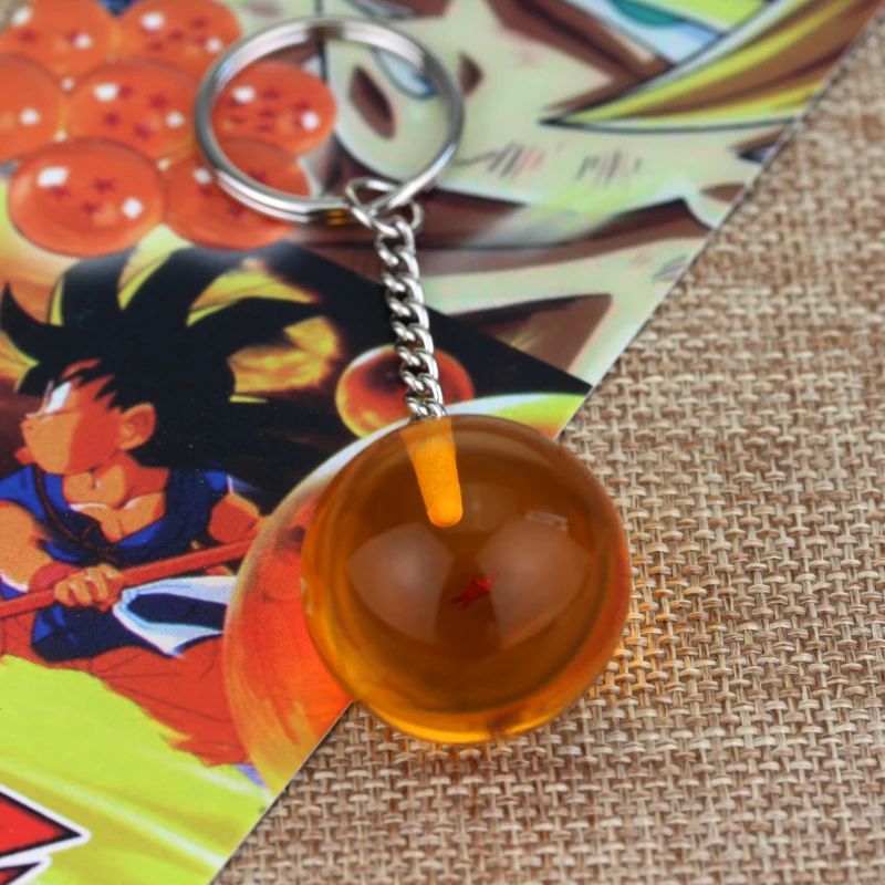 Cartoon Anime Dragon Ball Series Keychain Charm Jewelry 1 7 Stars Balls Pendant Keyring for Women 3 - Dragon Ball Store