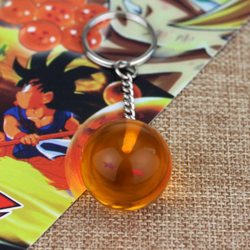 Cartoon Anime Dragon Ball Series Keychain Charm Jewelry 1 7 Stars Balls Pendant Keyring for Women 4 - Dragon Ball Store