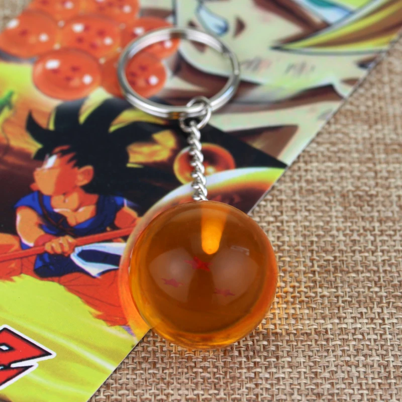 Cartoon Anime Dragon Ball Series Keychain Charm Jewelry 1 7 Stars Balls Pendant Keyring for Women 5 - Dragon Ball Store