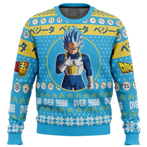 Dragon Ball Ugly Christmas Sweaters - Christmas Vegeta Dragon Ball Z Ugly Christmas Sweater