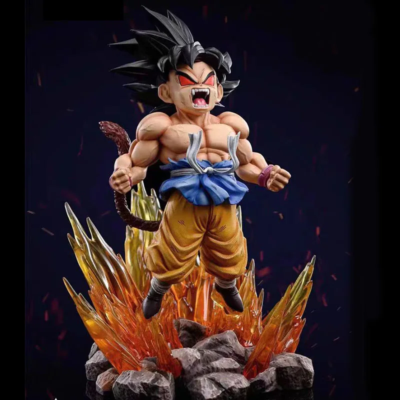 kf S5b6340b799ea4f83b0663d5e9aafcfd5D BANDAI 19cm Dragon Ball SHK Kai Ape Series NO 2 Glow Black Hair Super Four Goku - Dragon Ball Store